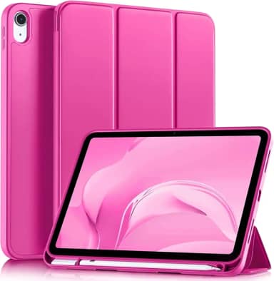 Capa Ipad 11ª/10ª Geração A16 (2025/2022) - Case Slim Magnética Com Suporte Para Caneta e Despertar Automático (ROSA PINK)