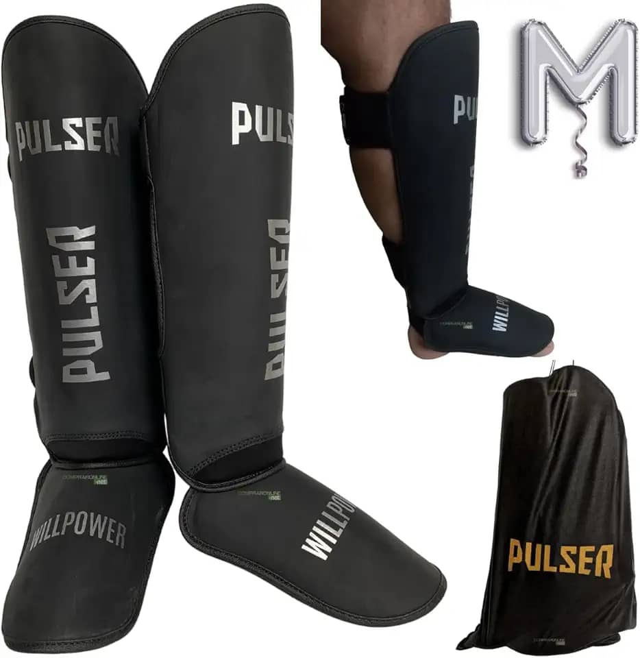 Caneleira Protetor Canela Pulser Thunder Muay Thai Kickboxing Will Power Profissional