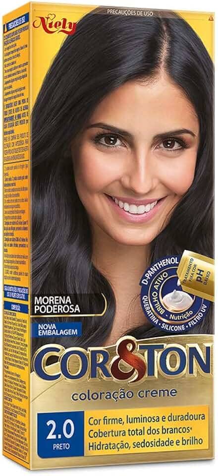 Tintura Cor&Ton Niely Mini Kit 2.0 Preto, 180 g