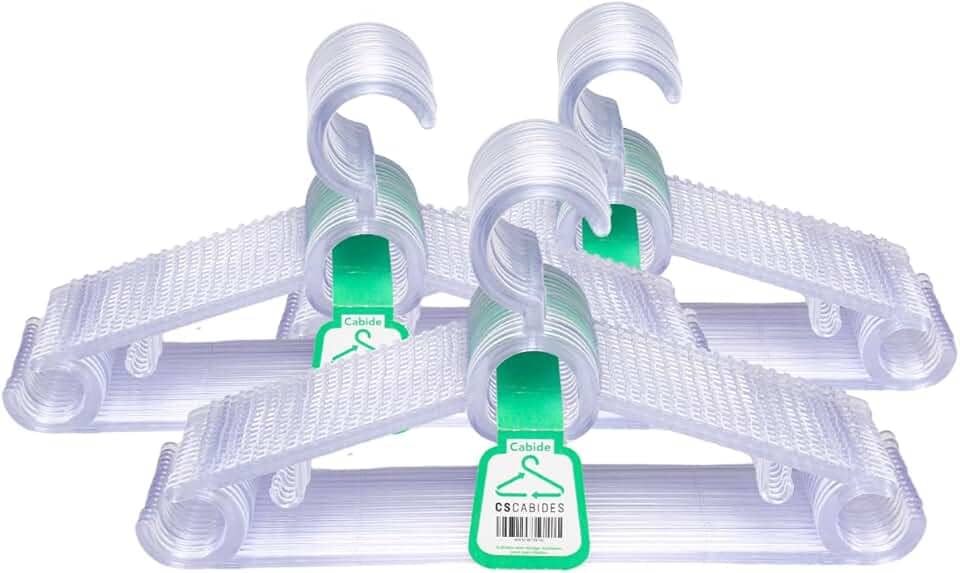 Kit 20 Cabides Acrilicos Transparentes Cabide Antideslizante Resistente Reforçado Resistente Para Roupas Camisetas Calças cintos Gravatas Multifuncional CSCABIDES