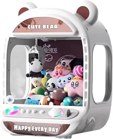 Mini Máquina De Pegar Ursinhos Branca, Máquina De Pegar Bichinhos De Pelúcia, Máquina De Garra Infantil, Mini Máquina De Pegar Pelúcia Com Luzes, Máquina De Pegar Ursinhos De Brinquedo