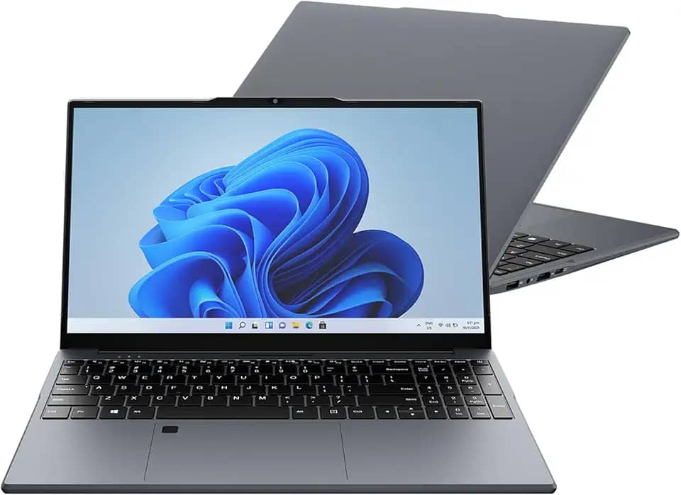 Notebook Huitbat TK-R15 AMD Ryzen 5 3500U, 8GB RAM, 512GB SSD, Tela 15,6" LED IPS Full HD, HD Cam, Reconhecimento de Impressão Digital, Windows 11 Pro, Cinza