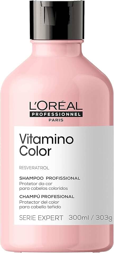 L'Oréal Professionnel Shampoo Vitamino Color, Protege e Preserva a Cor do Cabelo, Previne Danos, Adiciona Luminosidades aos Fios, 300ml