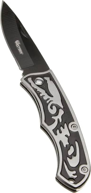 Western YG07 Canivete Dobrável, Preto/Prata, 15 cm