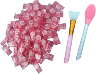 30un Máscara Descartável Desidratada e Pincel Limpeza Facial