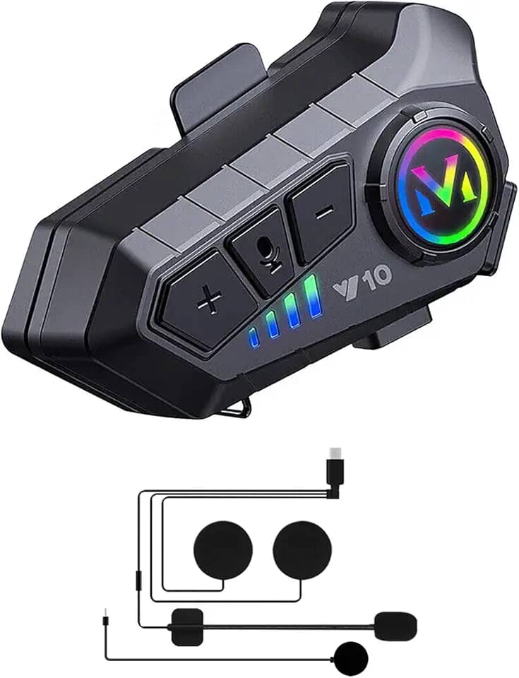 DAGIJIRD Fone de ouvido Bluetooth para capacete, fone de ouvido Bluetooth sem fio para motocicleta