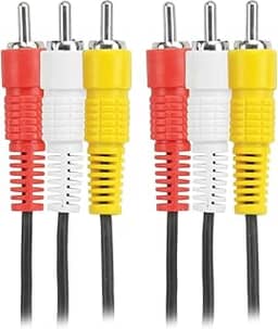 PIX Cabo RCA Níquel - 3 + 3 RCA - 1.8M - Primeira Linha