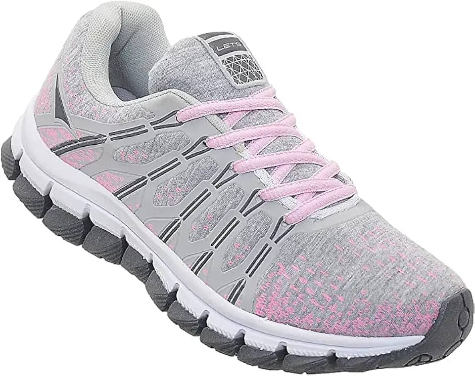 Tênis Feminino Academia Esportivo Confortável Caminhada Let's GeloPink