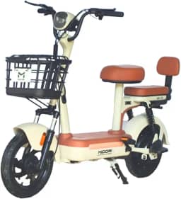 Bicicleta Elétrica Scooter Autopropelida com Alarme 500W 48V MD-10 Bege Midori