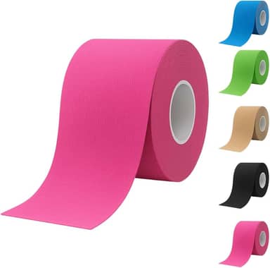Kinésio Fita Bandagem Elástica Tape Adesiva Fisioterapia Recuperação Muscular Rolo 5 Metros Auxília em Lesões e Dores de Atividades Físicas