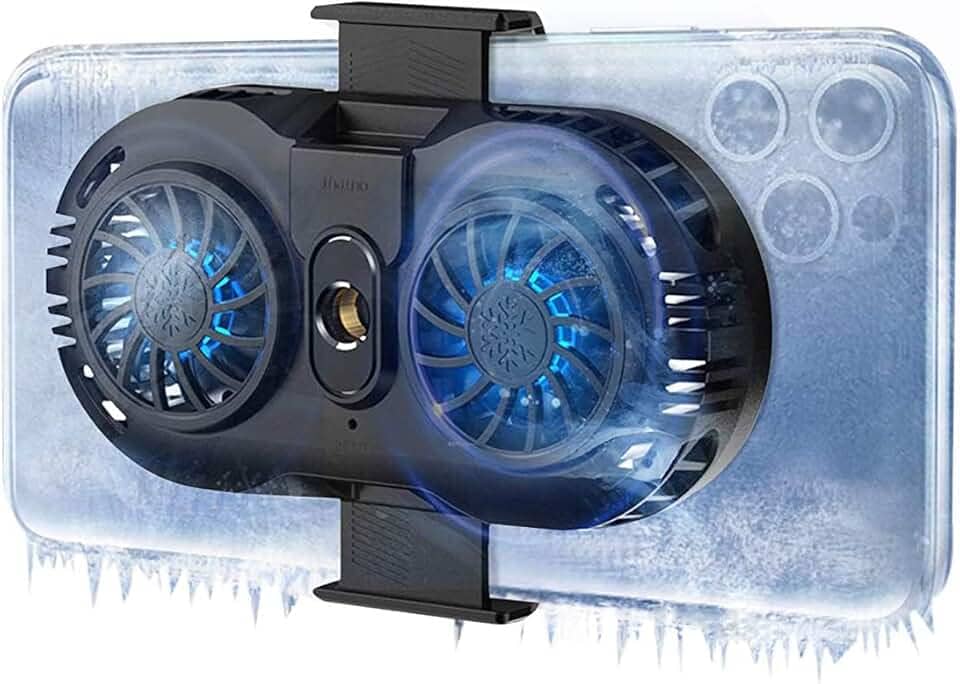 NEVEIKA Refrigerador de telefone, radiador de celular com chip de resfriamento semicondutor duplo, telefones celulares com largura de 6 a 8 cm para transmissão ao vivo Tiktok, Vlog ao ar livre, jogos