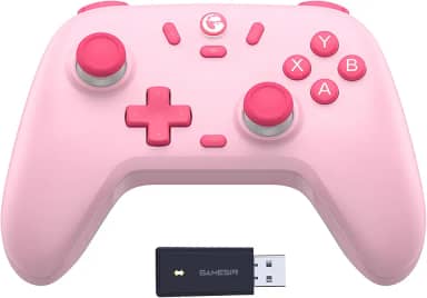 GameSir Nova Lite Controlador sem fio 2.4g para PC com Windows, iPhone, Android, Switch e Steam Deck, Controle Bluetooth Gamepad com gatilho de efeito Hall,vibração Rumble (Nova Lite(cor rosa))