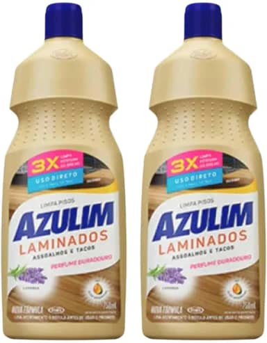 Kit com 2 Limpadores de Pisos Laminados Azulim, 750ml, Aroma de Lavanda