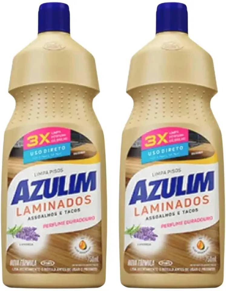 Kit com 2 Limpadores de Pisos Laminados Azulim, 750ml, Aroma de Lavanda