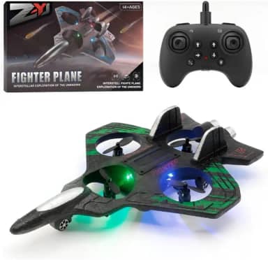 Avião Fighter Drone Infantil – Brinquedo Futurista com Movimento Automático Bate e Volta, Desvia de Obstáculos +6 Anos