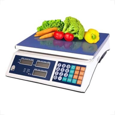 Balança Digital Eletrônica Comercial Display Duplo LCD Bivolt 110/220V – Capacidade 40kg, Alta Precisão, Plataforma Inox, Funções Inteligentes, Conversão kg/lb, Ideal para Comércio