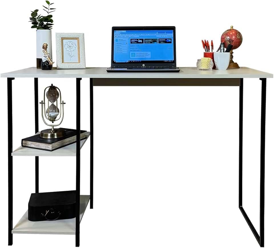 Mesa Para Home Office Escrivaninha Industrial Quarto Notebook Escritorio Computador Para Estudos