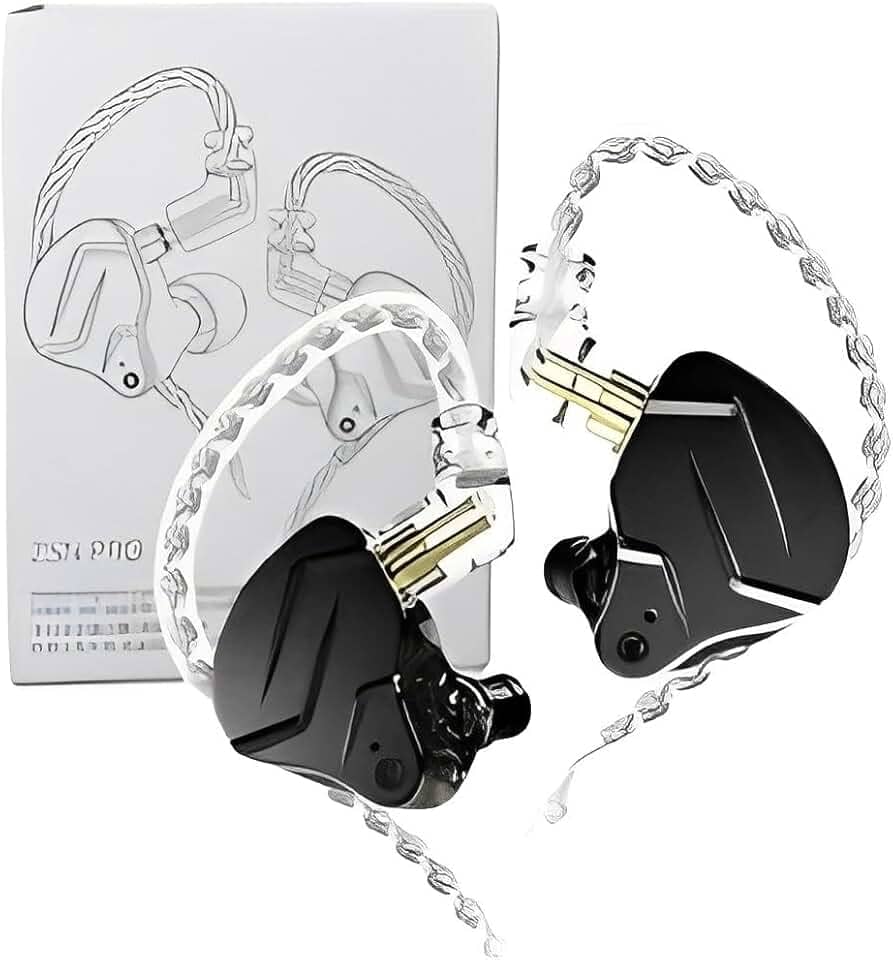 Fone de Ouvido Profissional KZ ZSN Pro X Intra-auricular, Driver Híbrido, Cabo Destacável, Original - Excelência em Som para Músicos e Cantores - Modelo 2024 - AlverSun (PRETO)