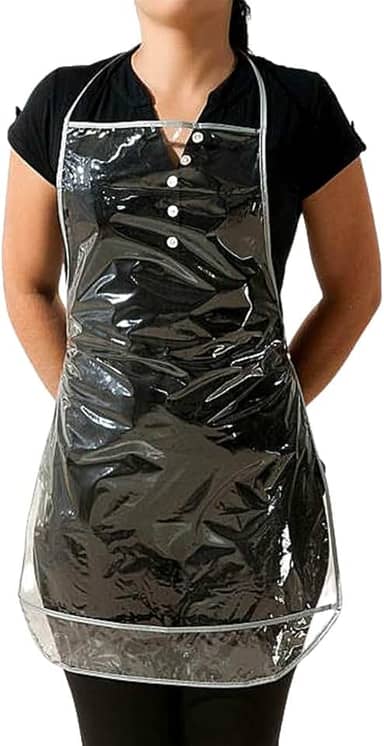 2 Aventais Plástico Transparente Pvc Cristal 60cm X 46cm