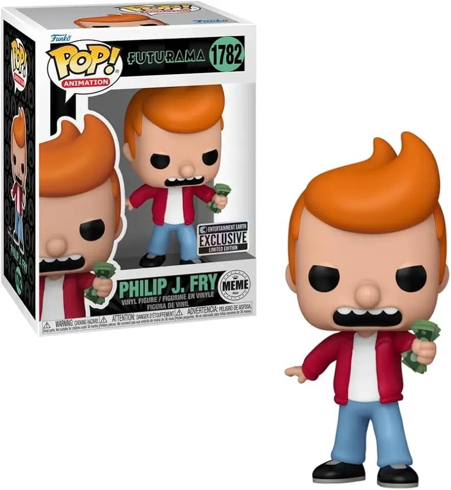 Boneco Funko Pop! Memes Futurama - Fry (Cale a boca e pegue meu dinheiro!)