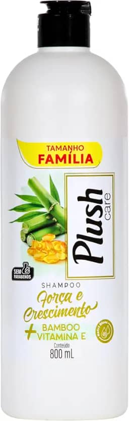 Zoopers Shampoo Para Cabelos Força E Crescimento Bamboo + Vitamina E Plush Care 800Ml Verde
