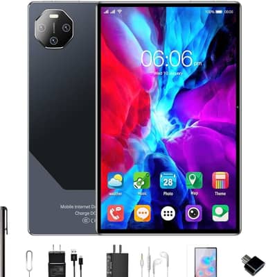 Tablet com tela de 11,6 polegadas, 16 GB de RAM + 512 GB de ROM, câmeras de 24 e 32 megapixels, bateria de 12.000 mAh, edição WiFi, Android 13 (Preto)