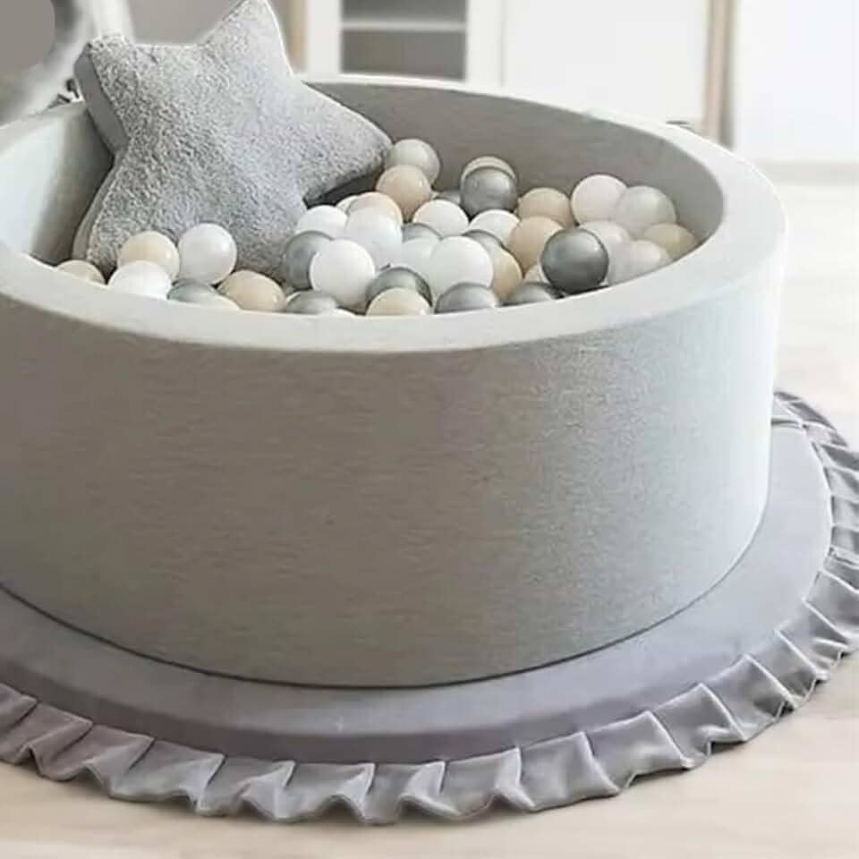 kids Piscina de bolinhas redonda de foam (cinza)