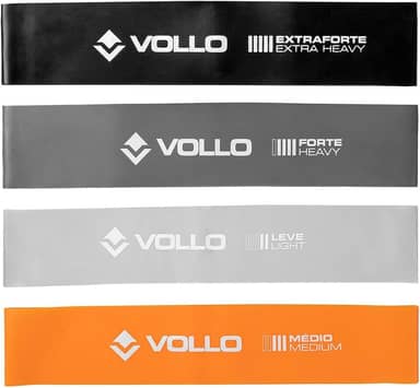 Kit 4 Faixas Elásticas Bands 3 Intensidades