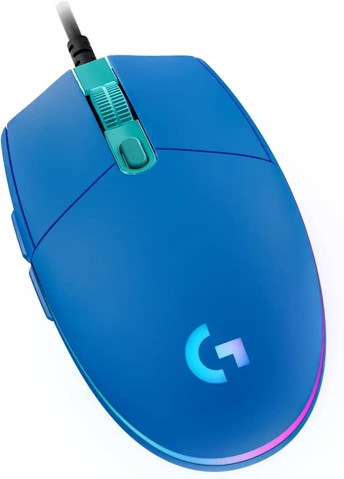 Mouse Gamer Logitech G203 LIGHTSYNC RGB, Efeito de Ondas de Cores, 6 Botões Programáveis e Até 8.000 DPI - Azul