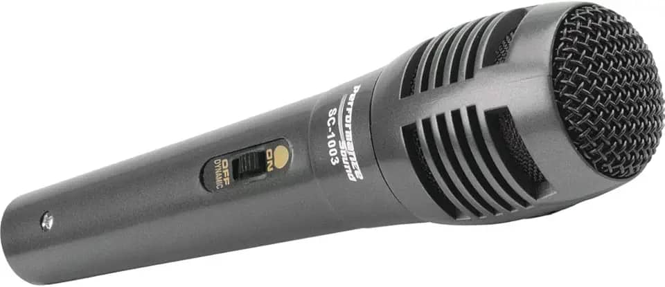 PIX Microfone Unidirecional Com Fio Preto - Sc-100