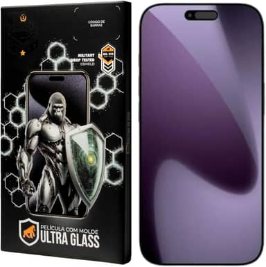 Gshield Película de Vidro Temperado Ionizado Anti-Reflexo Anti Impacto 100% de sensibilidade Tela Toda, Ultra Glass para (iPhone 17 Pro Max)