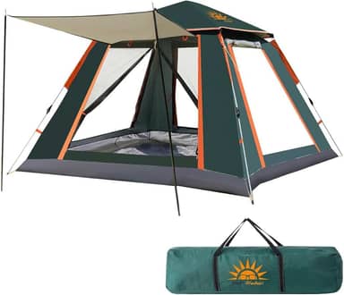 Barraca de Camping 2-4 Pessoas Impermeavel, Praia e Outdoor, Fácil Montagem, Proteção UV/Chuva/Vento, Ideal para Famílias e Aventureiros