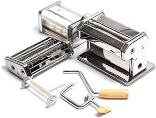 Máquina de Macarrão para Massas Ravioli Talharim Lasanha e Pastel Caseira Máquina Manual Profissional Inox