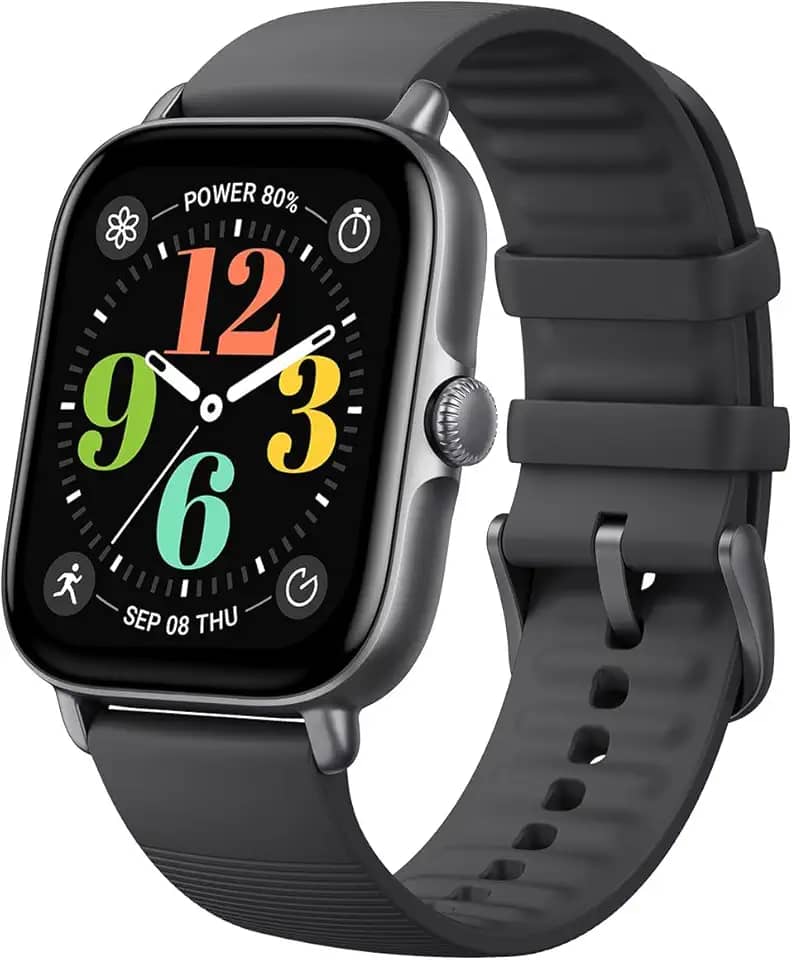 2024 Amazfit GTS 4 Mini New relógio inteligente, relógio esportivo com 150+ modos esportivos, GPS, 5 ATM impermeável, Alexa embutido (preto)