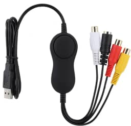 Placa de Captura de Vídeo USB 2.0 UVC, Gravador HD Analógico de Vídeo Com Software de Edição de Vídeo Profissional, Suporte Ao Formato de Vídeo NTSC/PAL TV para/Linux, Design