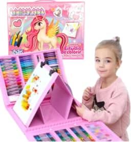 Maleta de pintura 208 peças para colorir Estojo para pintar