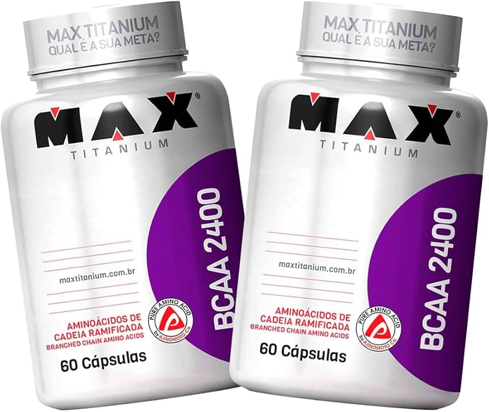 2x BCAA 2400mg 60 Cápsulas - Max Titanium