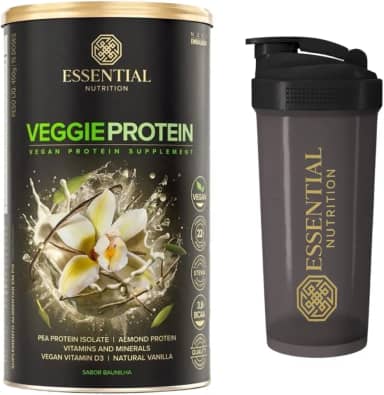 Veggie Whey Protein - Essential Nutrition - Vanilla (Baunilha) + Coqueteleira Oficial (Proteína Isolada vegana/vegetariana)