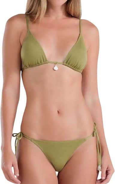 Biquini Cortininha Amarração Bojo Removível Praia Concha She