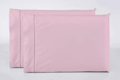 Kit 2 Fronhas Avulsas Percal 200 Fios Ponto Palito 100% Algodão (Pink)
