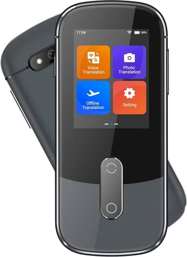 Dispositivo tradutor de voz offline W09 PRO para 144 idiomas e acentos tradução de fotos, sem necessidade de internet Wi-Fi para viagens de negócios W09 cinza