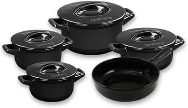 Ceraflame Conjunto Panelas de Cerâmica Duo+ Smart 5 Peças Preto