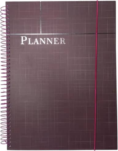 Planner de Organização e Produtividade | Gerenciamento Diário de Tarefas, Metas e Finanças | Capa Dura com Elástico, 96 Folhas | Ideal para Estudos, Trabalho e Rotina Pessoal | Cores: Preto, Azul, Cinza e Rosa (Planner Rosa)