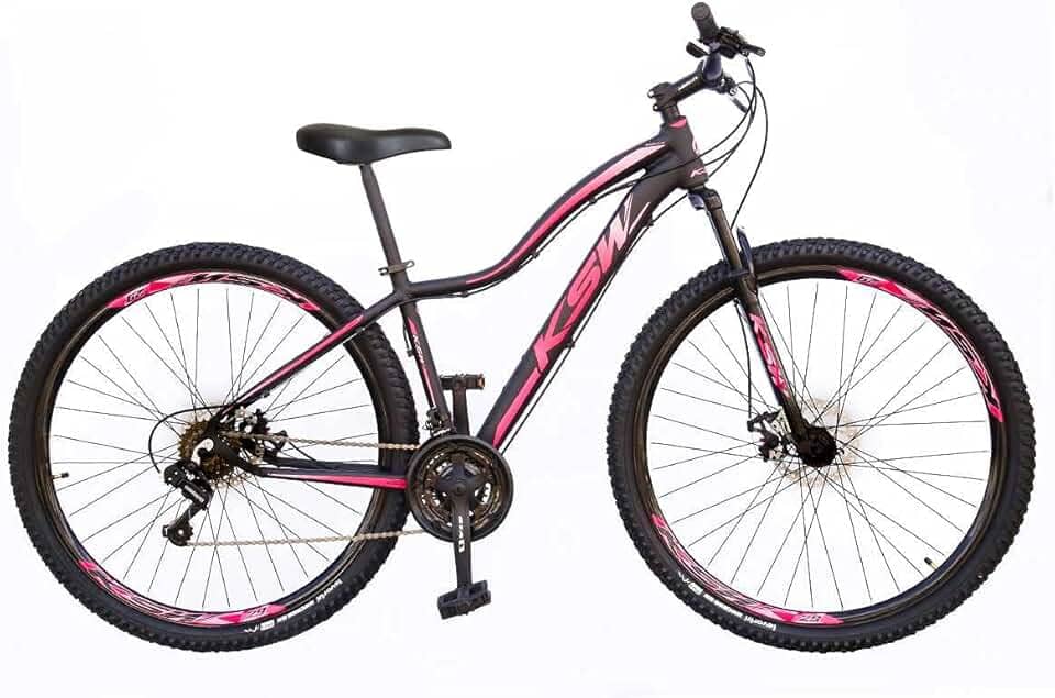 Bicicleta Aro 29 Feminina Urbana KSW MWZA Alumínio – 24 Marchas, Freio a Disco, Suspensão 80mm, Ideal para Cidade e Passeio