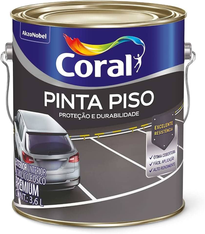 PINTA PISO CINZA ESCURO 3,6L - CORAL