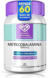 Metilcobalamina 1.000mcg MAX DOSE B12 Ativa SUBLINGUAL de Absorção Rápida – 60 Cápsulas - Suplemento Alimentar Sublingual