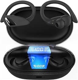 Fone de Ouvido Bluetooth 5.3 Esportivo Estéreo IPX5 à Prova D’Água – 45h de Bateria, Microfone Embutido, Design Ergonômico para Corrida, Academia, Jogos, iPhone e Android [VALUANCE]