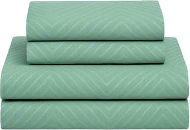 Jogo de Cama Bordado Acetinado Embossed 4 Peças - 1 Lençol de Cima, 1 Lençol de Elástico e 2 Fronhas, Não faz bolinha Toque Percal Em Poliéster Extra Macio | ADMIRARE (MONTANHA, QUEEN)