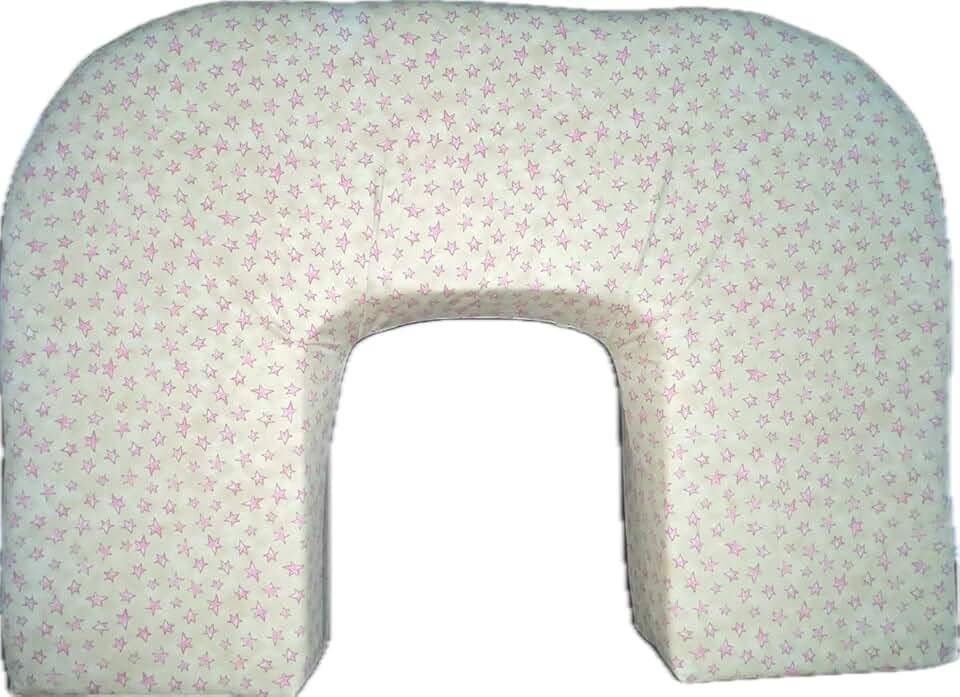 Almofada Amamentação Estrelinha Rosa e Bege