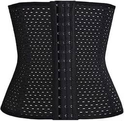 Cinta Modeladora Elástica de Compressão Abdominal Feminina ajustável - Cor Preta - PREMIUM DUPIN (XL)